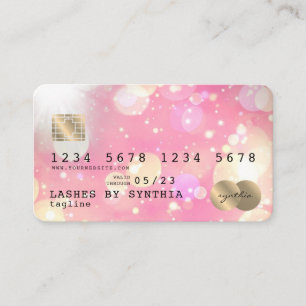 Unicorn boho art Credit Card Style Gold Visitekaartje