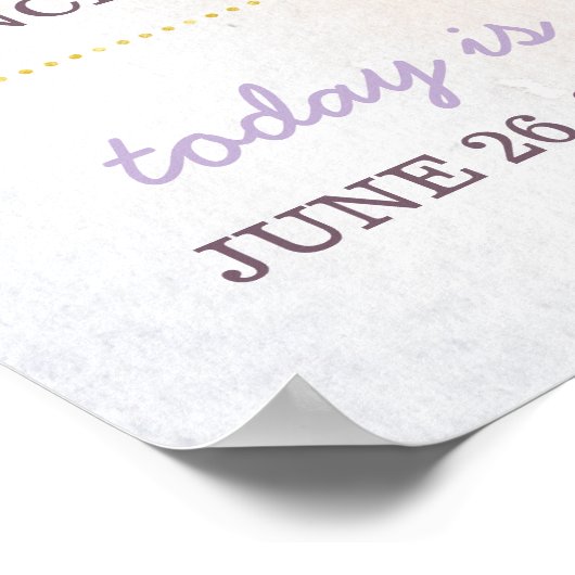 Unicorn Boho Birthday Stats Milestone Poster (Coin)