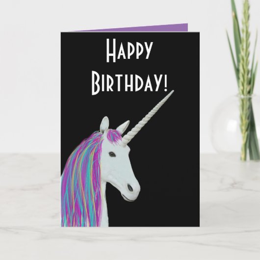 Unicorn Bonne carte d'anniversaire (Devant)