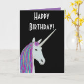 Unicorn Bonne carte d'anniversaire (Fleur jaune)