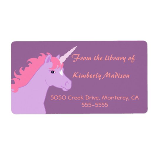 Unicorn Book Label (Voorkant)
