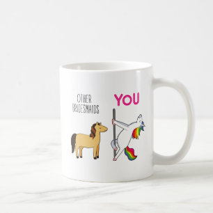 Unicorn Bridesmaid Funny Wedding Favor Koffiemok