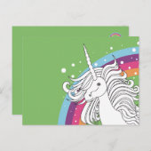 UNICORN BRIEFKAART GREEN (Voorkant / Achterkant)