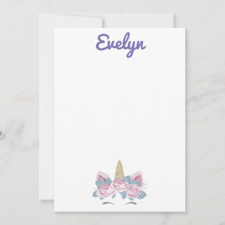 Unicorn Briefpapier Bedankkaart