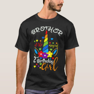 Unicorn Brother van de 2e verjaardag van de bevall T-shirt