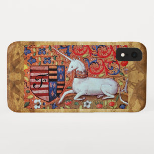 UNICORN Brown Parchment Monogram iPhone XR Hoesje