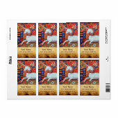 UNICORN BROWN PARCHMENT Monogram Etiket (Full Sheet)