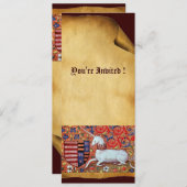 UNICORN, bruine witte rode champagne Kaart (Voorkant / Achterkant)