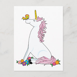 Unicorn Butterfly Briefkaart