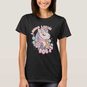 Unicorn Cafetaria Worker Lunch Dames Rock T-shirt