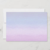 Unicorn Cake Anniversaire Invitation Pink Purple G (Dos)