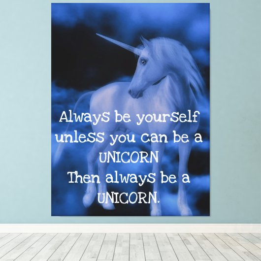 Unicorn Canvas Afdruk (Insitu (Houten vloer))