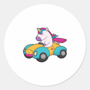 Unicorn Car Ronde Sticker