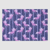 Unicorn Carousel- nacht Tissuepapier (Voorkant)