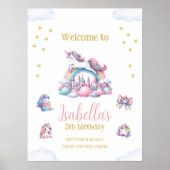 Unicorn Castle Rainbow Magical Poster Affiche de b (Devant)