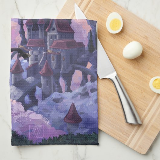 Unicorn Castle Theedoek (Quarter Fold)