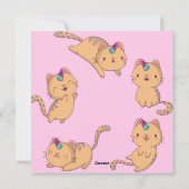 Unicorn Cat Feestdagenkaart (Achterkant)