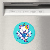 Unicorn Cat Magnet Magneet (Insitu (Vaatwasser))