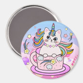 Unicorn Cat Magnet Magneet (Voorkant / Achterkant)