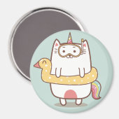 Unicorn Cat Magnet Magneet (Voorkant / Achterkant)