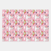 Unicorn Cat Rainbow Pattern Cute Valentijnsdag Inpakpapier Vel (Voorkant)