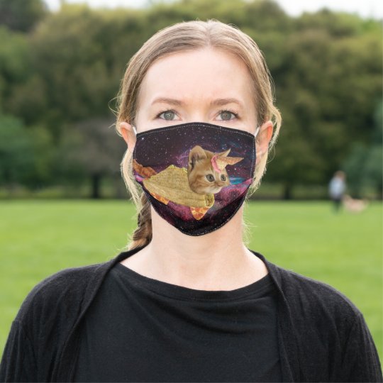 Unicorn Cat Taco Cat Ruimtekat Tabbykat Stoffen Mondmasker Zazzle Be