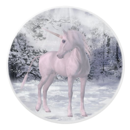 Unicorn Ceramic Pull Keramische Knop (Voorkant)