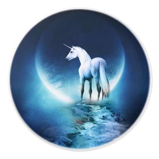 Unicorn Ceramic Pull Keramische Knop (Voorkant)