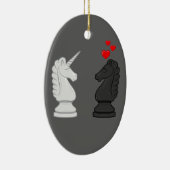 Unicorn Chess Knight Keramisch Ornament (Rechts)