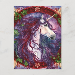 Unicorn Christmas Briefkaart