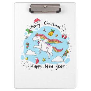 Unicorn Christmas Klembord