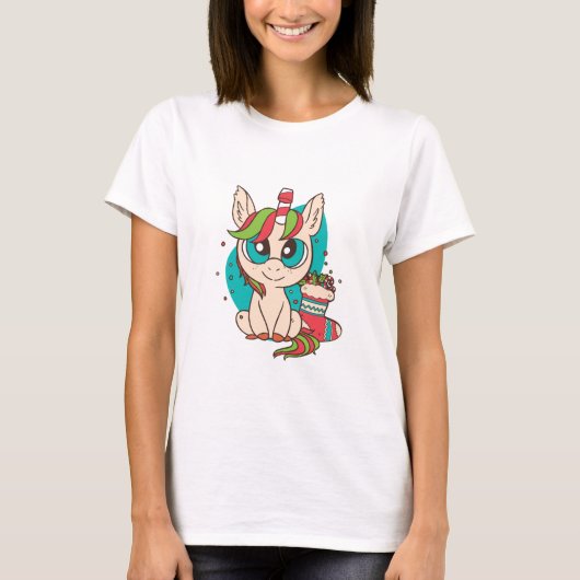 Unicorn Christmas T-shirt (Voorkant)
