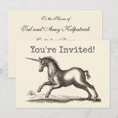 Unicorn Classic Running Magic Woodland Creature Kaart (Voorkant / Achterkant)