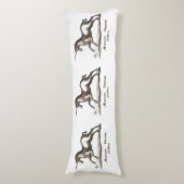 Unicorn Classic Running Magic Woodland Creature Lichaamskussen (Voorkant Verticaal)