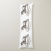 Unicorn Classic Running Magic Woodland Creature Lichaamskussen (Achterkant (Verticaal))