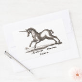 Unicorn Classic Running Magic Woodland Creature Rechthoekige Sticker (Envelop)