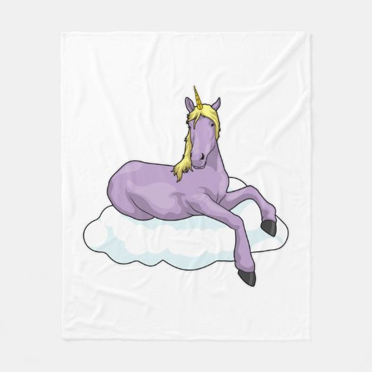 Unicorn Cloud Fleece Deken (Voorkant)