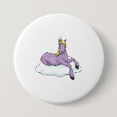 Unicorn Cloud Ronde Button 7,6 Cm (Voorkant)
