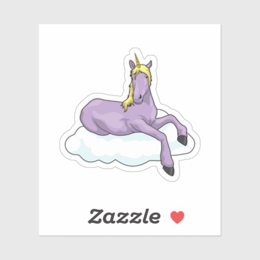 Unicorn Cloud Sticker (Vel)