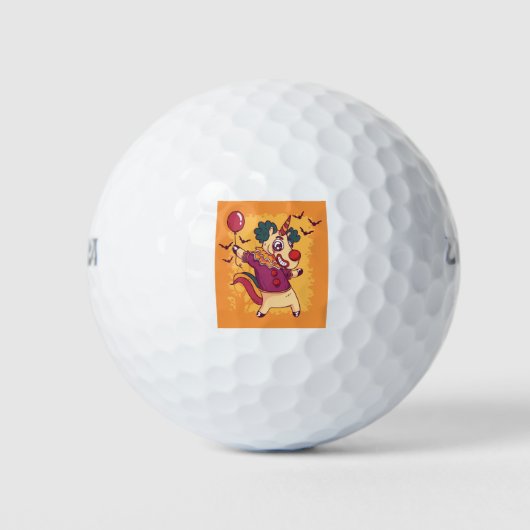 Unicorn Clown Golfballen (Voorkant)