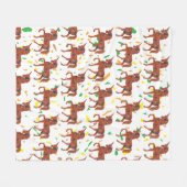 Unicorn Confetti Art Fleece Deken (Voorkant (Horizontaal))