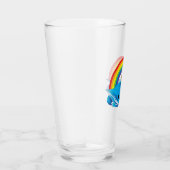 Unicorn Crab onder de regenboog Glas (Rechts)