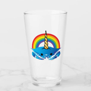 Unicorn Crab onder de regenboog Glas