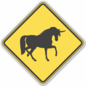 Unicorn Crossing Sticker (Voorkant)