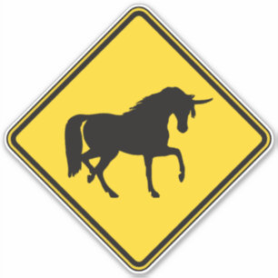 Unicorn Crossing Sticker