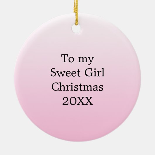 Unicorn Cupcake Kerstmis Keramisch Ornament (Achterkant)