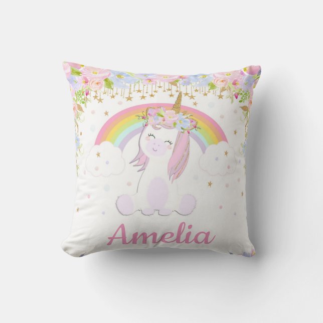 Unicorn Cushion Birthday kerstcadeau Decorting Kussen (Voorkant)