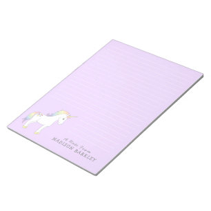 Unicorn Cute Kinder Pastel Briefpapier Notitieblok
