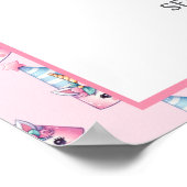 Unicorn Cute Magique Anniversaire Affiche de bienv (Coin)