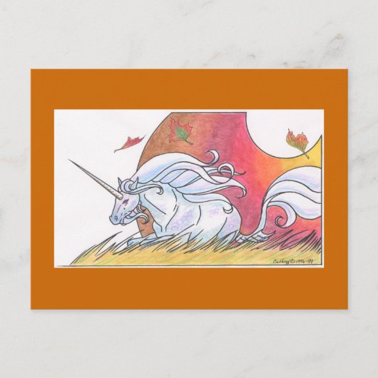 Unicorn Cycle - Autumn ©1999 Briefkaart (Voorkant)